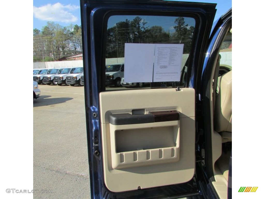 2008 F350 Super Duty Lariat Crew Cab 4x4 Dually - Dark Blue Pearl Metallic / Camel photo #33
