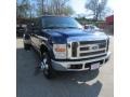 2008 Dark Blue Pearl Metallic Ford F350 Super Duty Lariat Crew Cab 4x4 Dually  photo #51