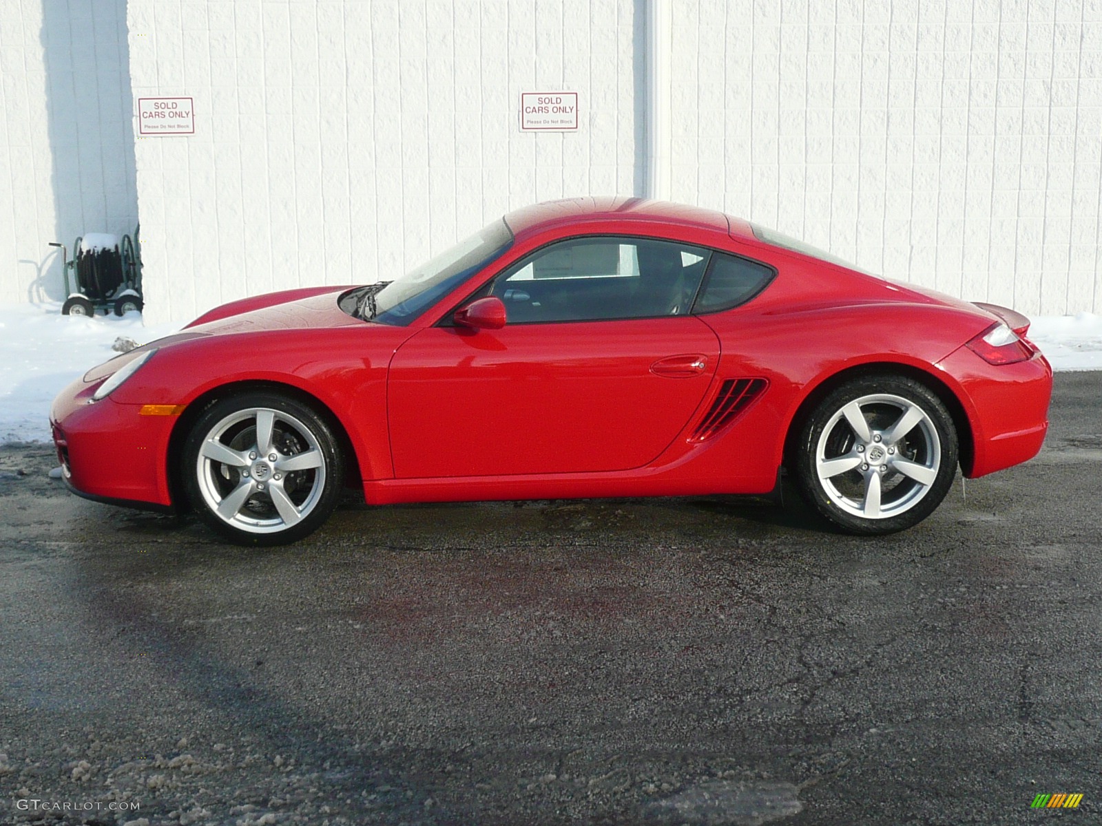 2008 Porsche Cayman, Guards Red / Black, Profile 2008 Porsche Cayman Standard Cayman Model Parts