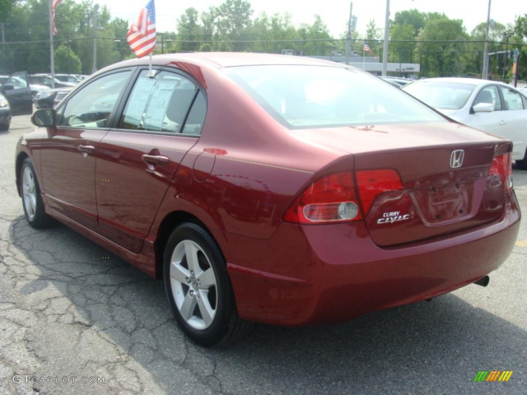 2007 Civic EX Sedan - Tango Red Pearl / Ivory photo #3