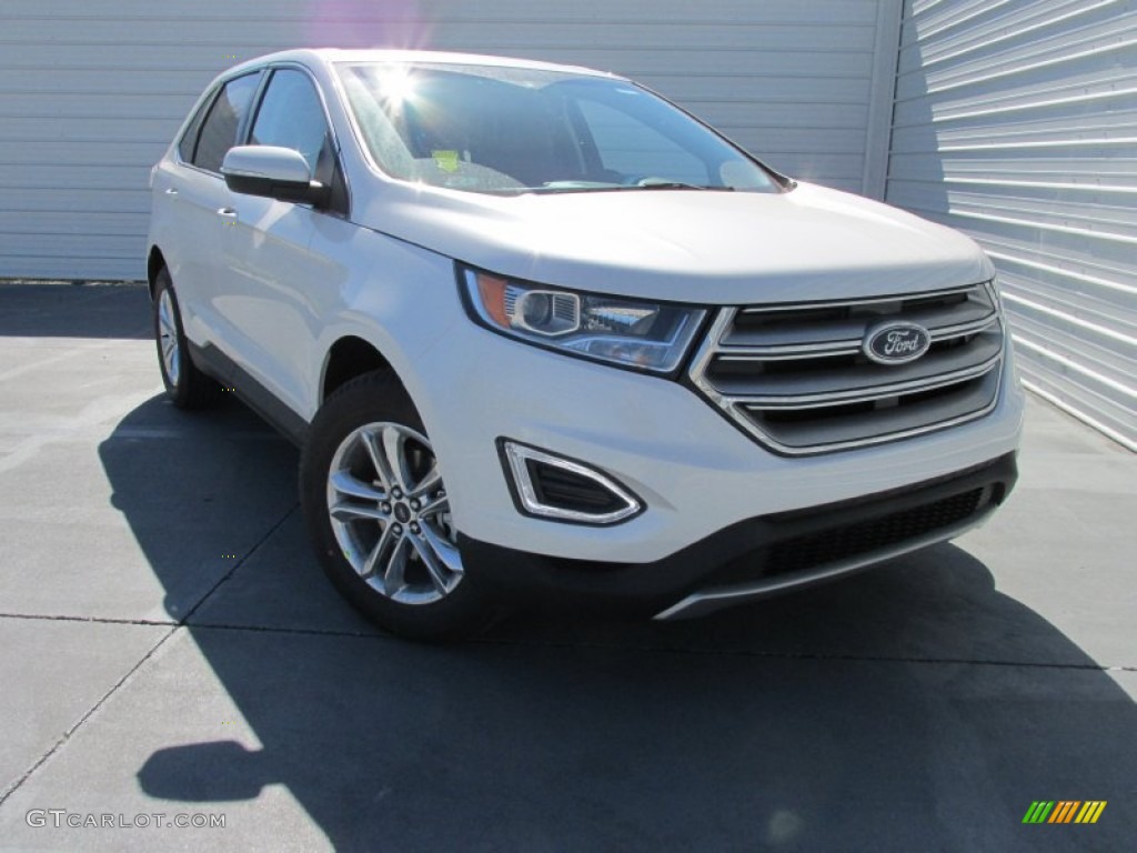 White Platinum Metallic 2015 Ford Edge SEL Exterior Photo #102612722