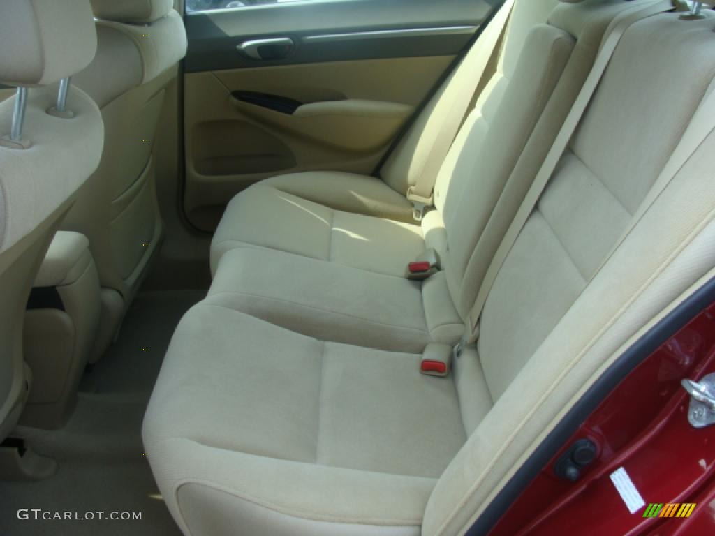 2007 Civic EX Sedan - Tango Red Pearl / Ivory photo #10