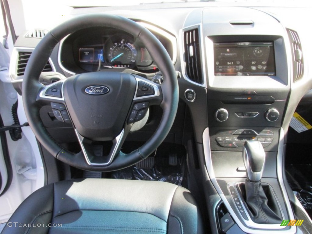 2015 Ford Edge SEL Ebony Dashboard Photo #102613073