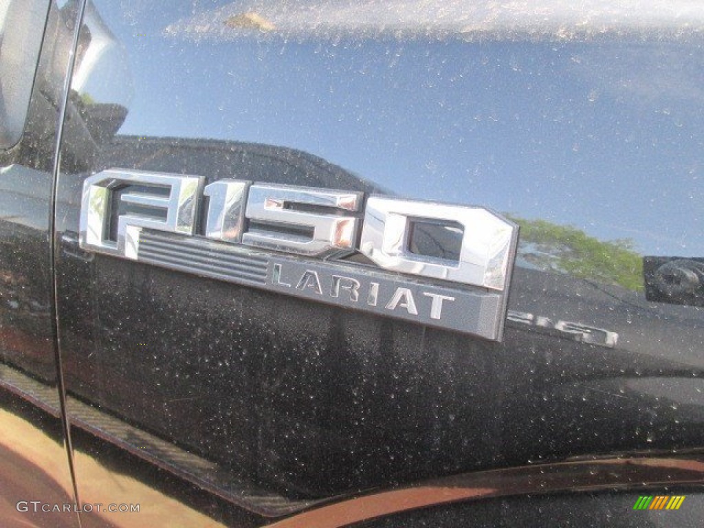 2015 F150 Lariat SuperCrew 4x4 - Tuxedo Black Metallic / Black photo #3