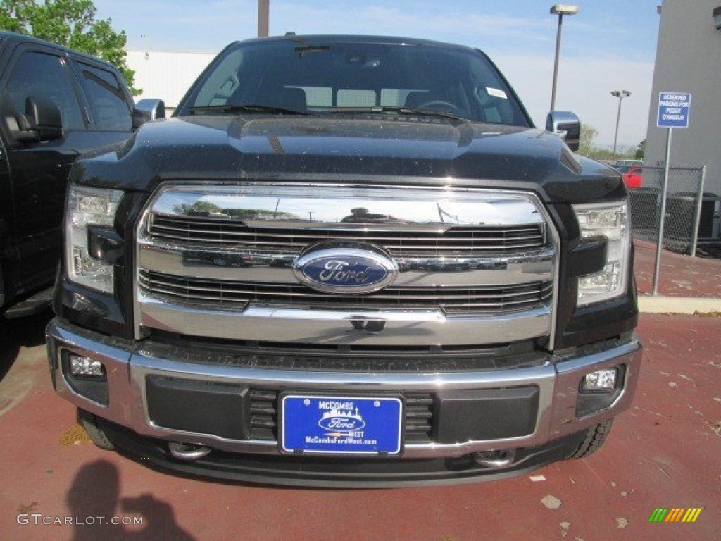 2015 F150 Lariat SuperCrew 4x4 - Tuxedo Black Metallic / Black photo #5