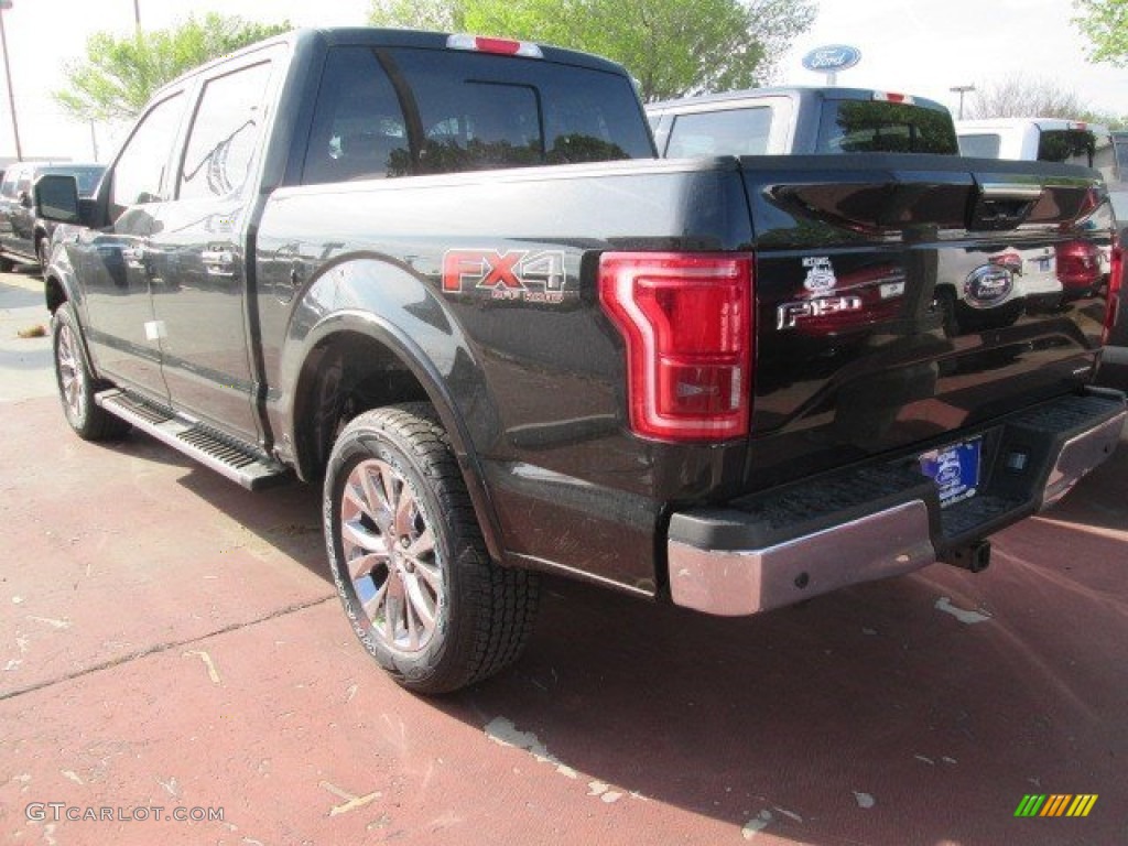 2015 F150 Lariat SuperCrew 4x4 - Tuxedo Black Metallic / Black photo #7