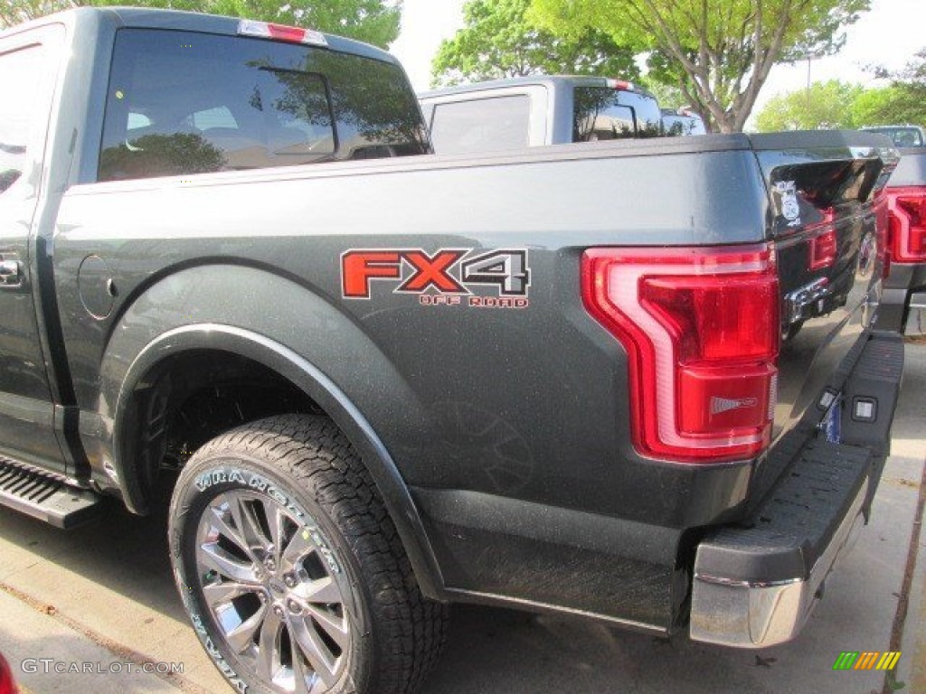 2015 F150 Lariat SuperCrew 4x4 - Guard Metallic / Medium Light Camel photo #8