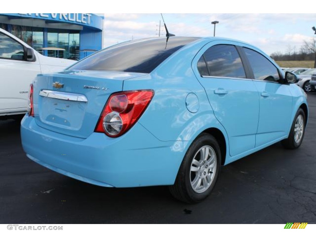 2014 Sonic LT Sedan - Cool Blue / Jet Black/Dark Titanium photo #3