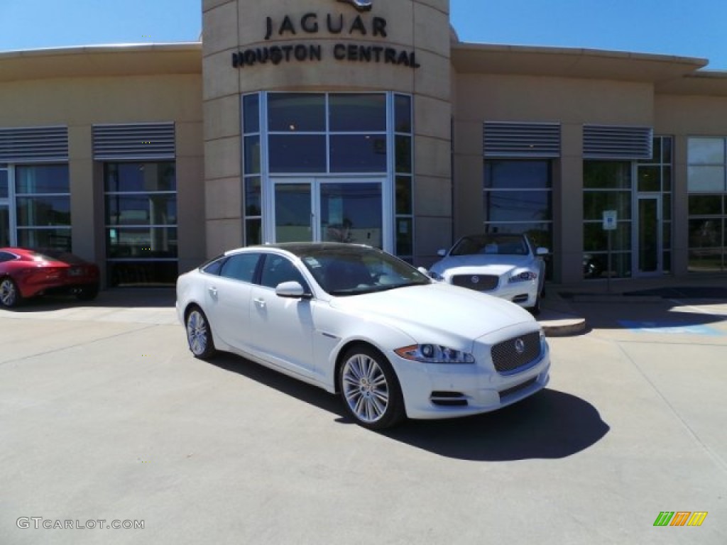 2015 XJ XJL Portfolio - Polaris White / Ivory/Jet photo #1