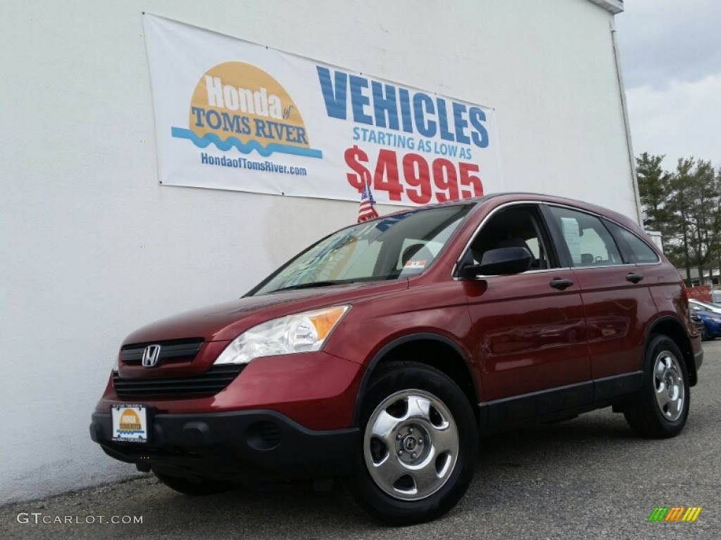 2008 CR-V LX 4WD - Tango Red Pearl / Gray photo #1
