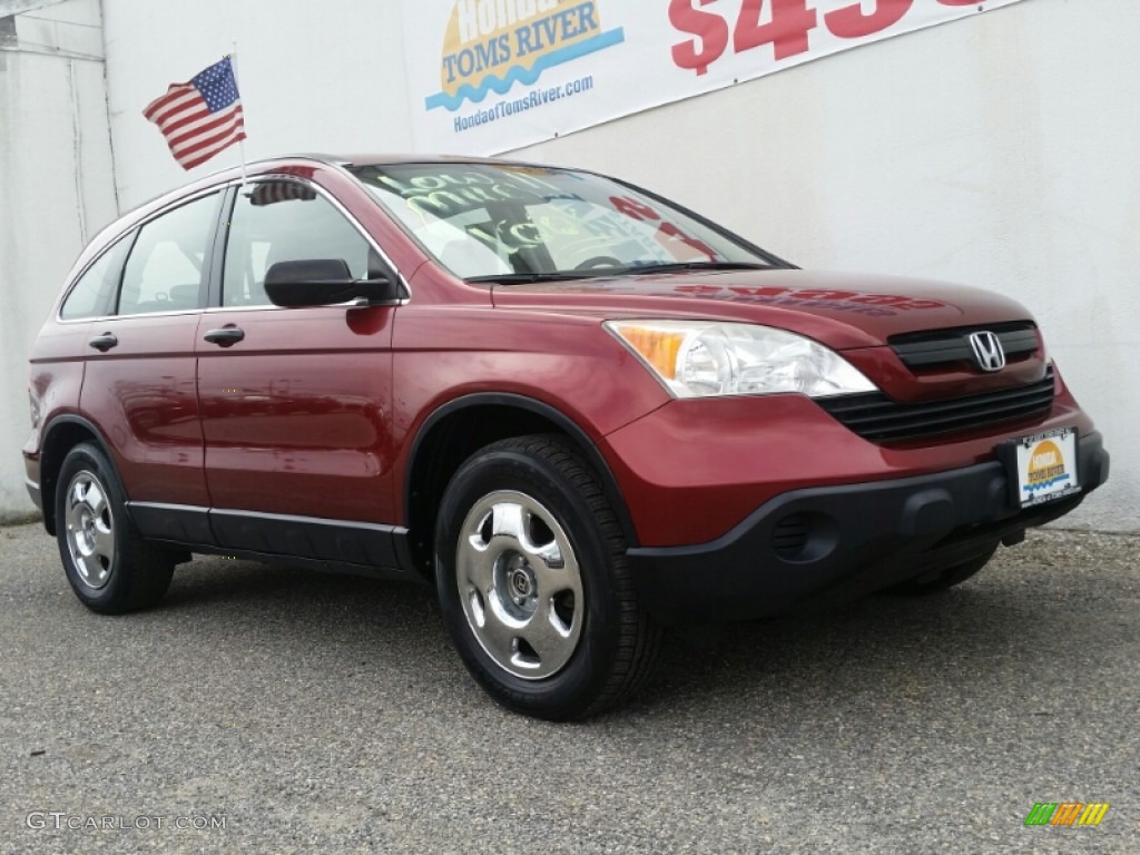 2008 CR-V LX 4WD - Tango Red Pearl / Gray photo #12
