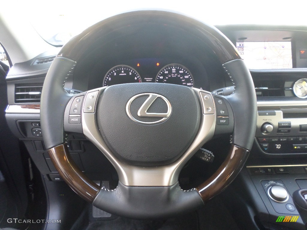 2013 Lexus ES 350 Black Steering Wheel Photo #102629158