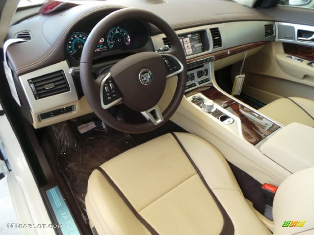 Barley/Truffle Interior 2015 Jaguar XF 3.0 Photo #102629866