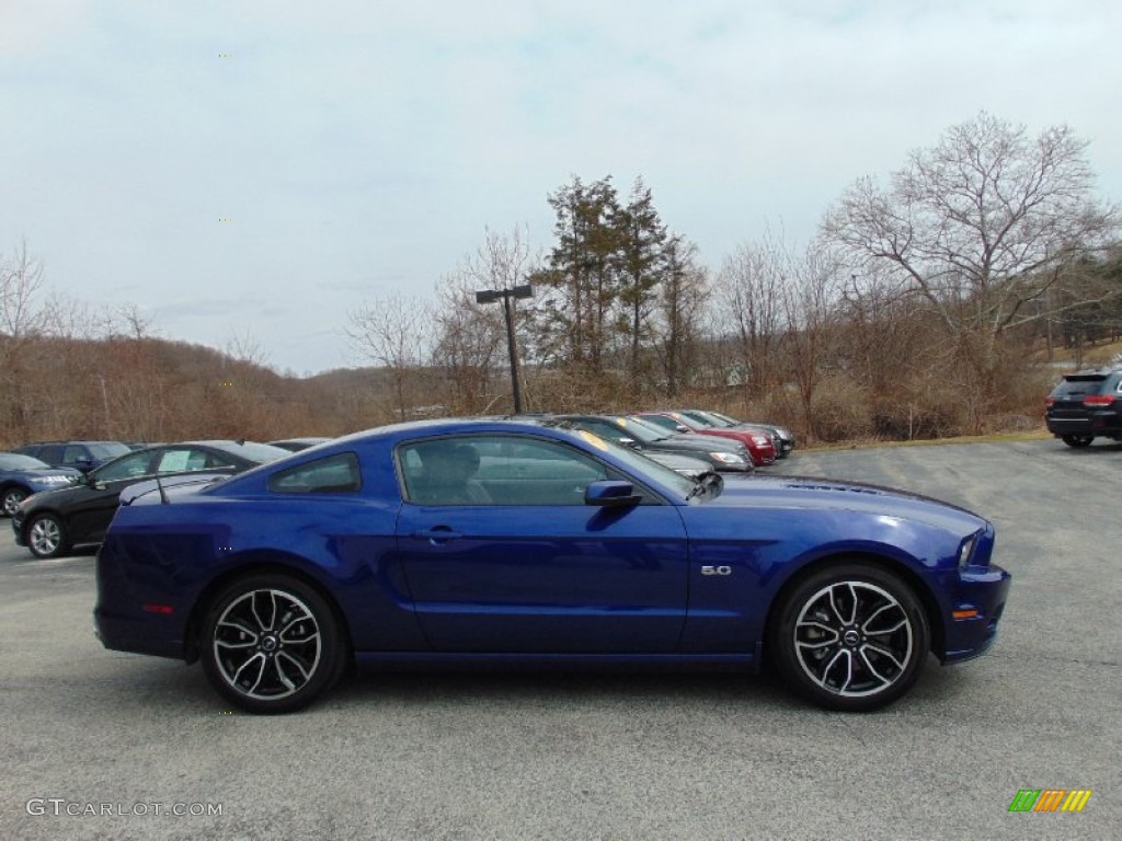2014 Mustang GT Premium Coupe - Deep Impact Blue / Charcoal Black photo #2