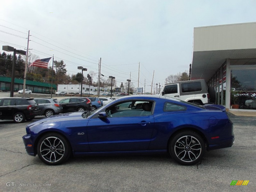 2014 Mustang GT Premium Coupe - Deep Impact Blue / Charcoal Black photo #6
