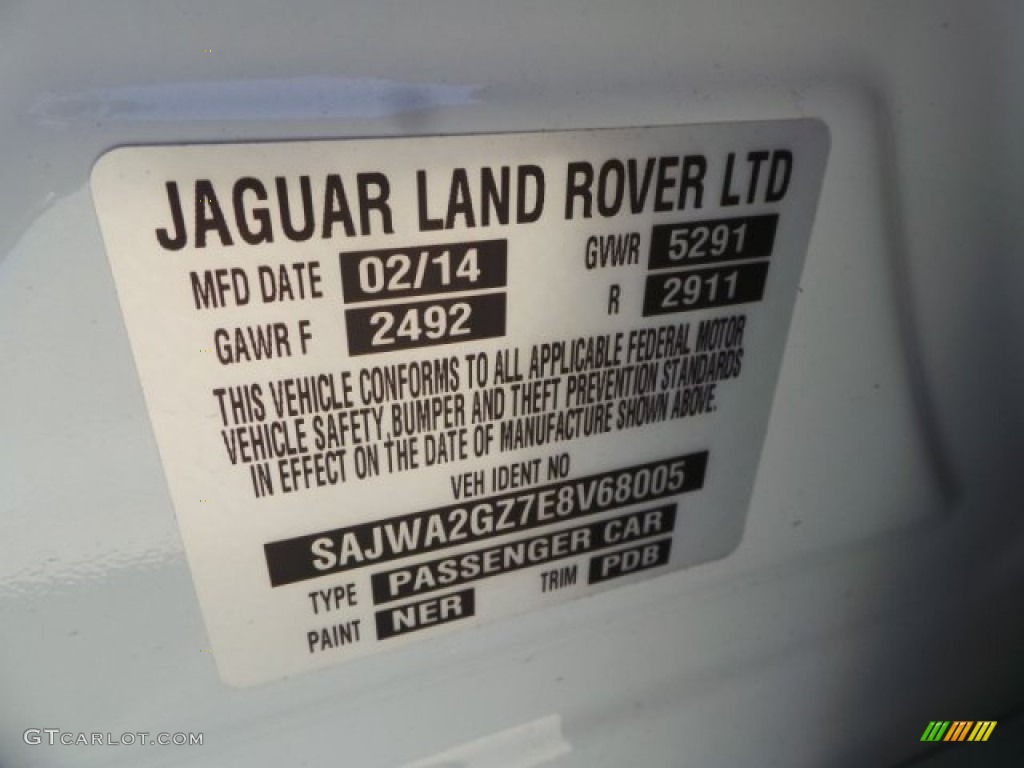 2014 XJ Color Code NER for Polaris White Photo #102630949