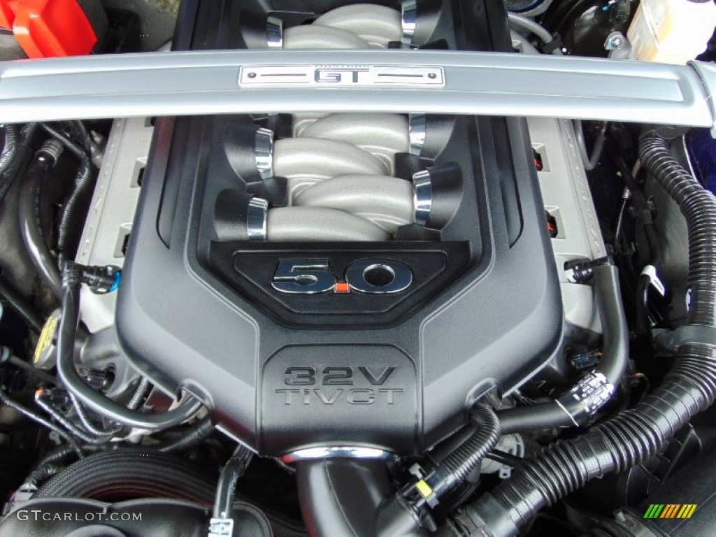 2014 Mustang GT Premium Coupe - Deep Impact Blue / Charcoal Black photo #12