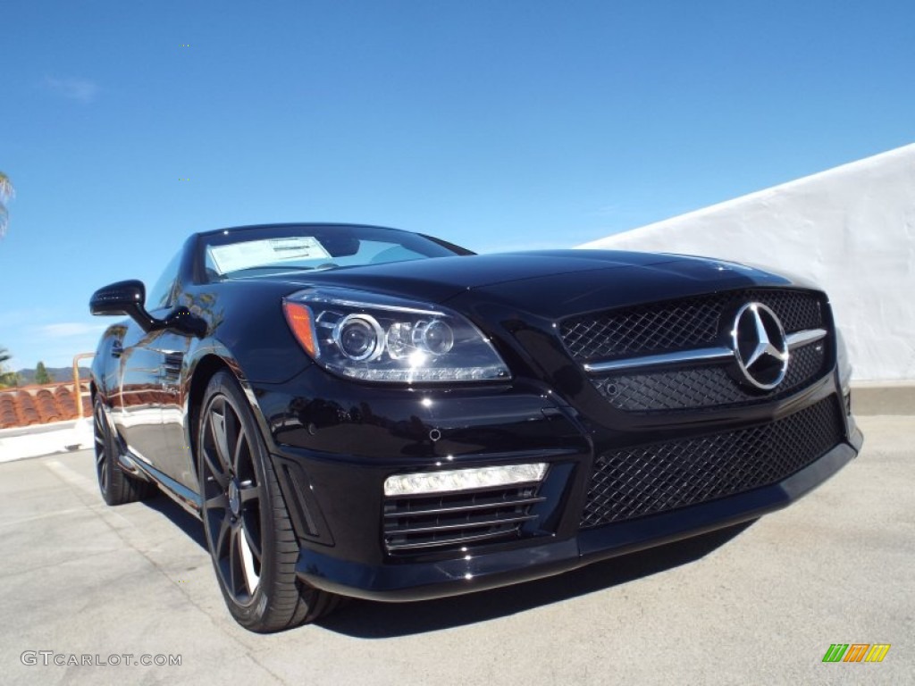 Black 2015 Mercedes-Benz SLK 55 AMG Roadster Exterior Photo #102633241