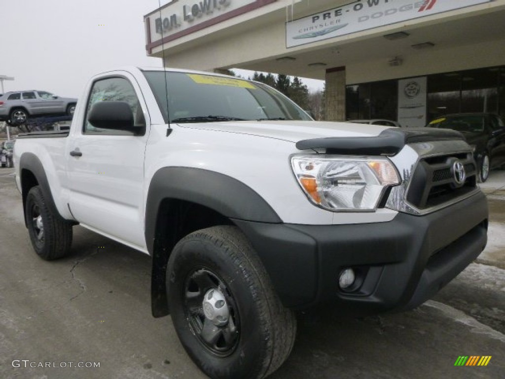 2012 Tacoma Regular Cab 4x4 - Super White / Graphite photo #3