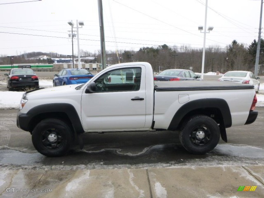 2012 Tacoma Regular Cab 4x4 - Super White / Graphite photo #6