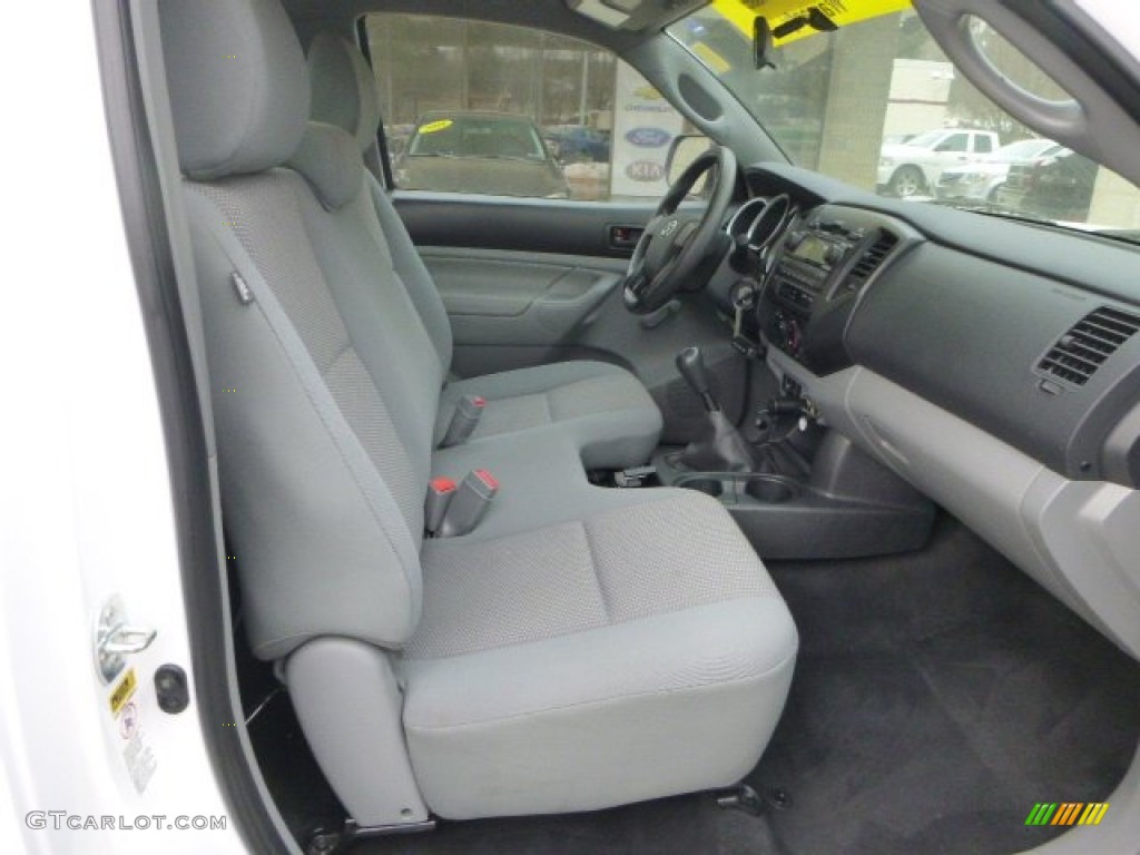 2012 Tacoma Regular Cab 4x4 - Super White / Graphite photo #13