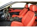 Coral Red/Black Front Seat Photo for 2012 BMW 3 Series #102634072