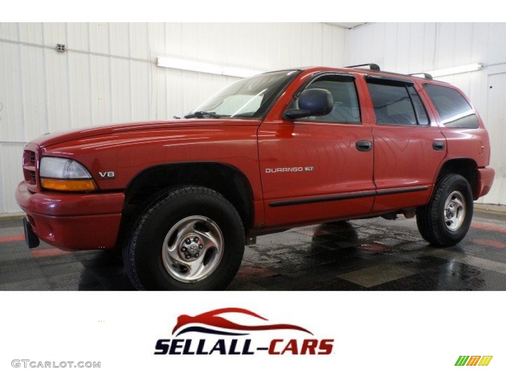 1998 Durango SLT 4x4 - Flame Red / Gray photo #1