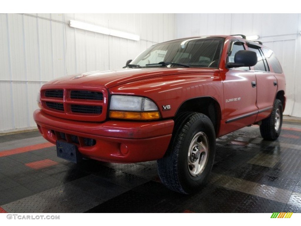 1998 Durango SLT 4x4 - Flame Red / Gray photo #3