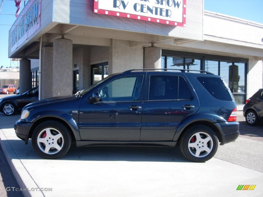 2001 ML 55 AMG 4Matic - Azure Blue Metallic / Charcoal photo #2