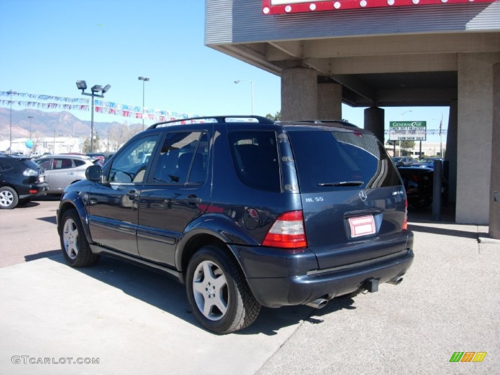 2001 ML 55 AMG 4Matic - Azure Blue Metallic / Charcoal photo #3