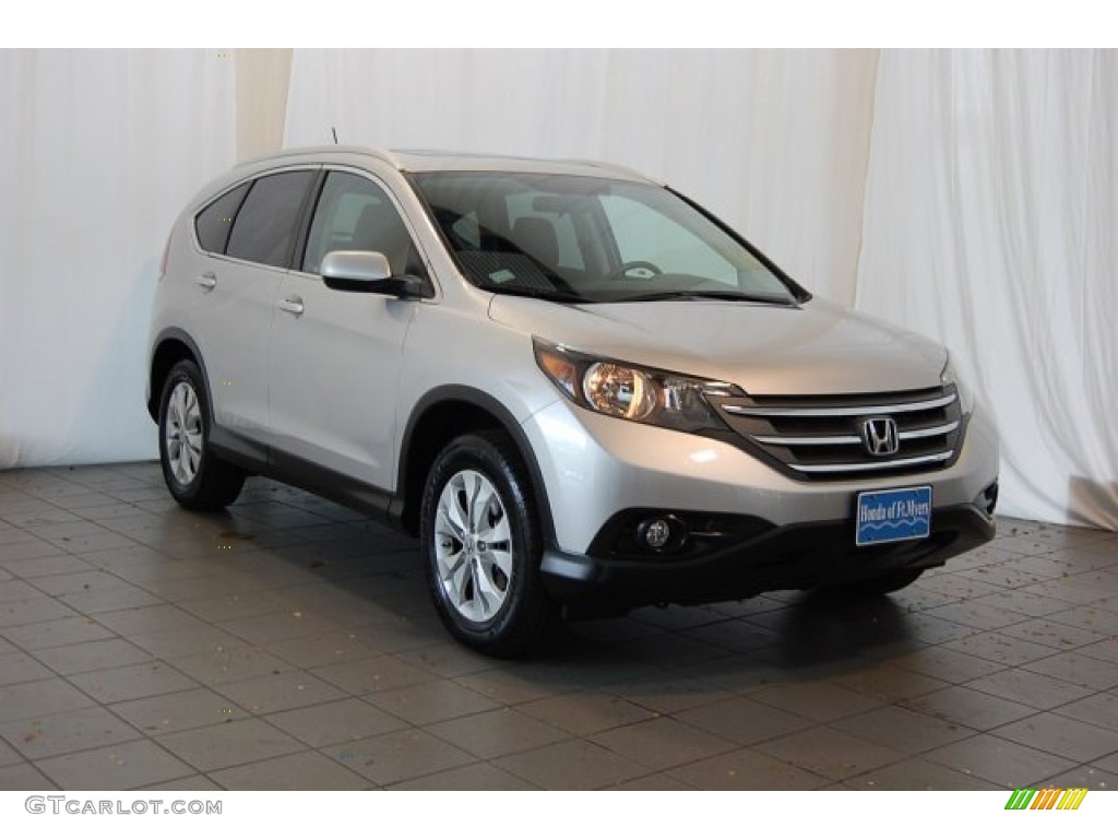 2012 CR-V EX-L - Alabaster Silver Metallic / Black photo #2