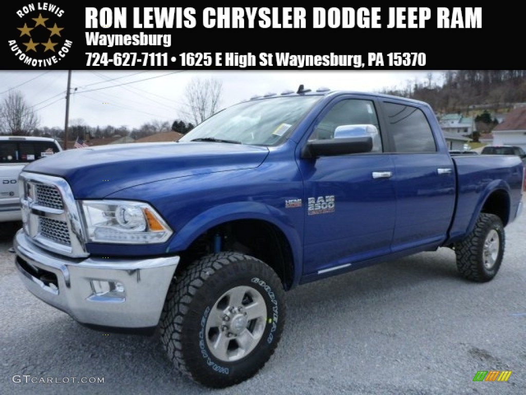 2015 2500 Powerwagon Laramie Crew Cab 4x4 - Blue Streak Pearl / Black photo #1