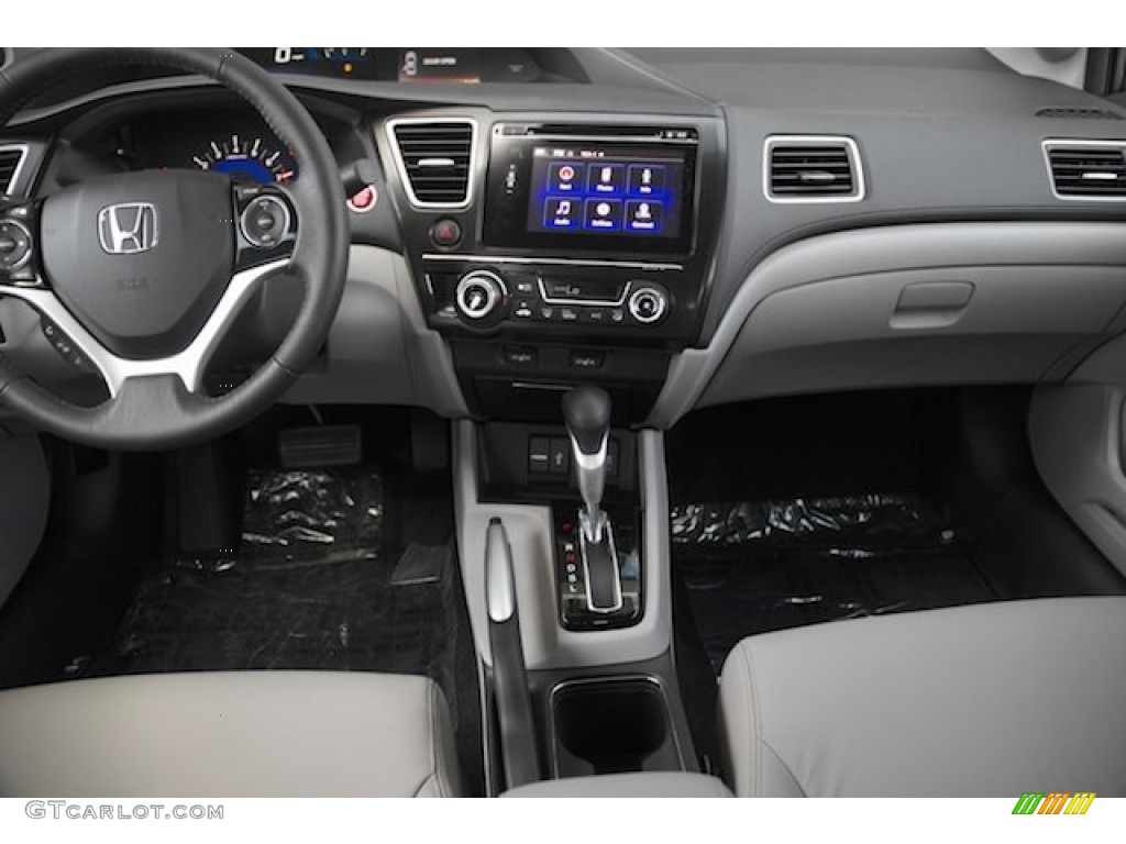 2015 Honda Civic EX-L Sedan Gray Dashboard Photo #102639398