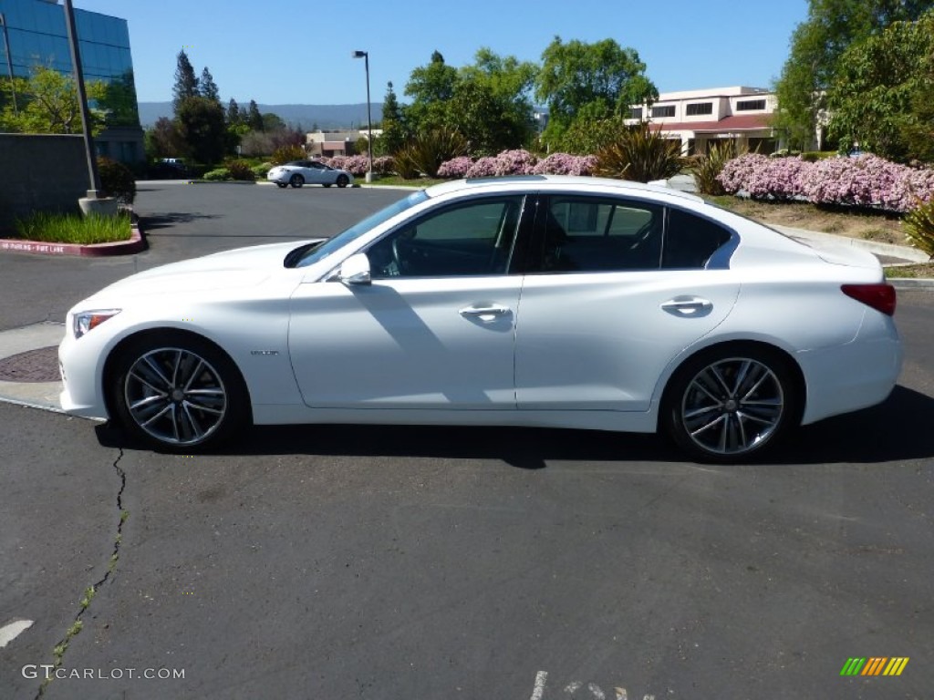 Moonlight White 2014 Infiniti Q 50S Hybrid Exterior Photo #102641909