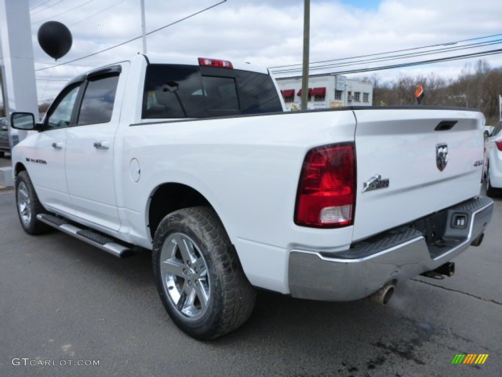 2012 Ram 1500 SLT Crew Cab 4x4 - Bright White / Dark Slate Gray/Medium Graystone photo #3