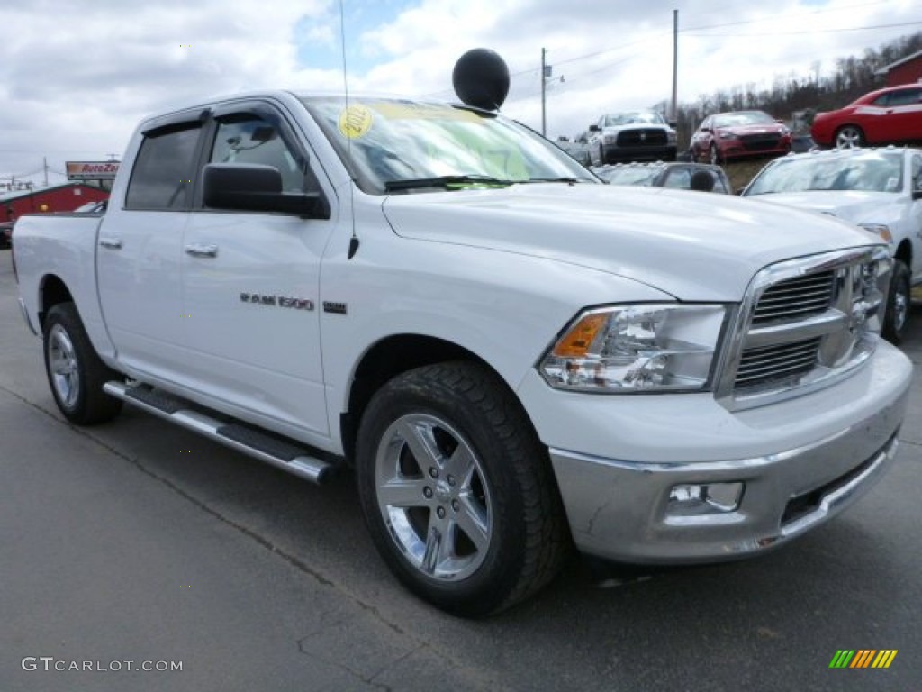 2012 Ram 1500 SLT Crew Cab 4x4 - Bright White / Dark Slate Gray/Medium Graystone photo #8