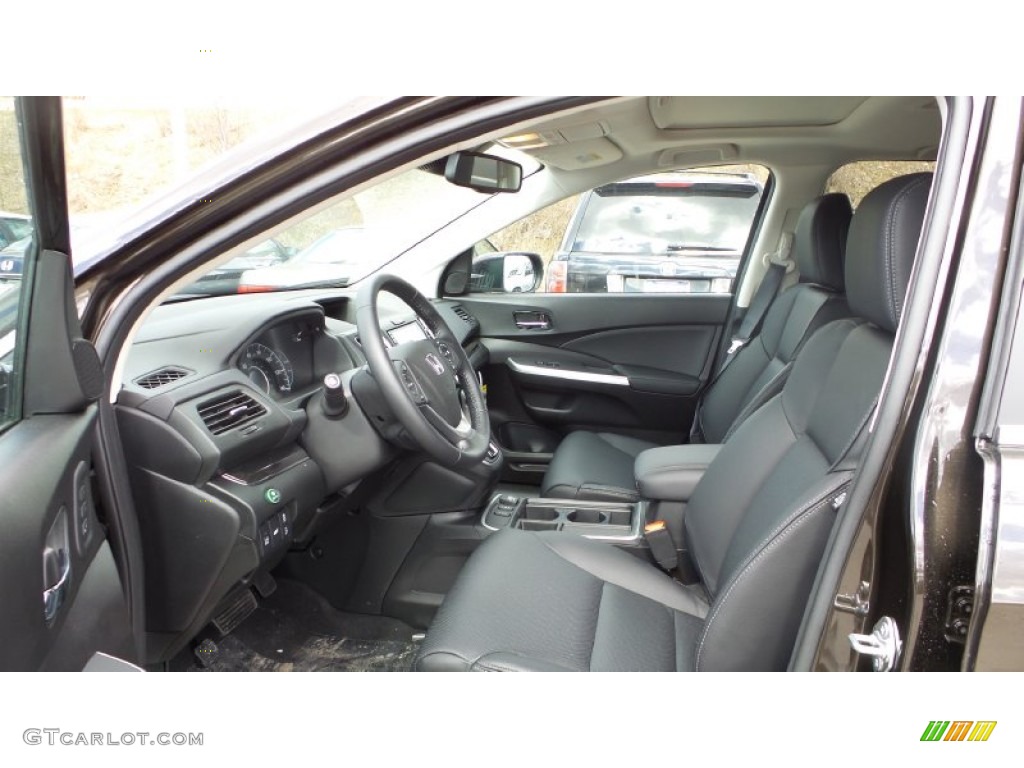 Black Interior 2015 Honda CR-V Touring AWD Photo #102647239