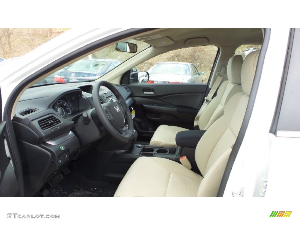 2015 CR-V LX AWD - White Diamond Pearl / Beige photo #9