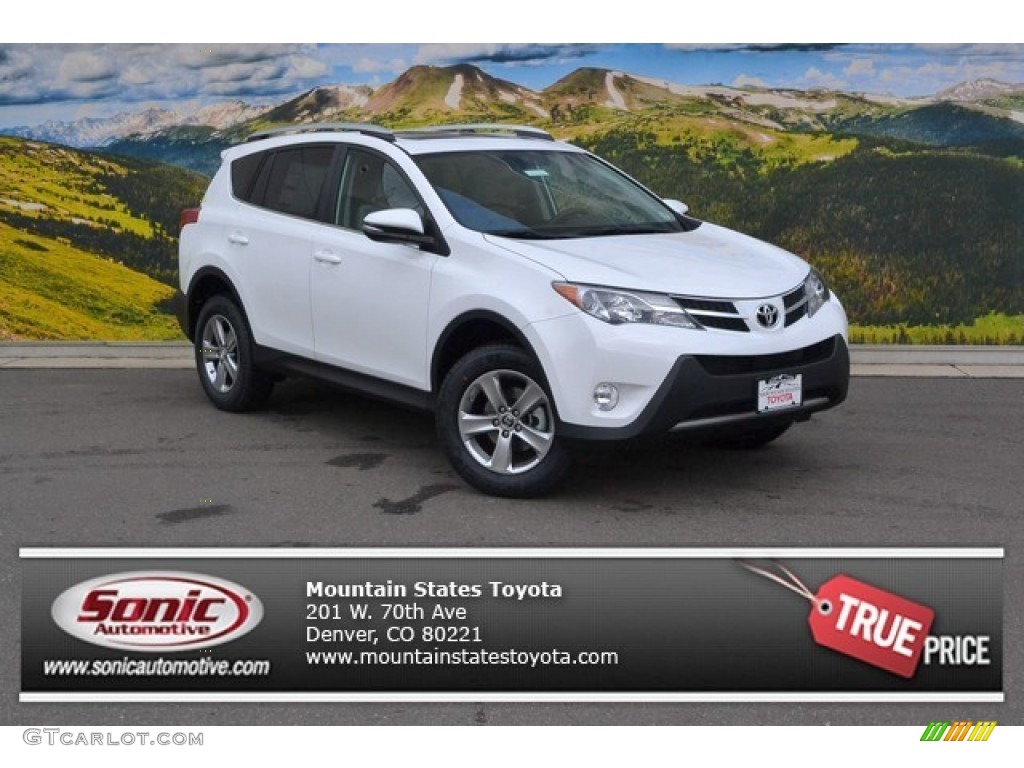 2015 RAV4 XLE - Super White / Ash photo #1