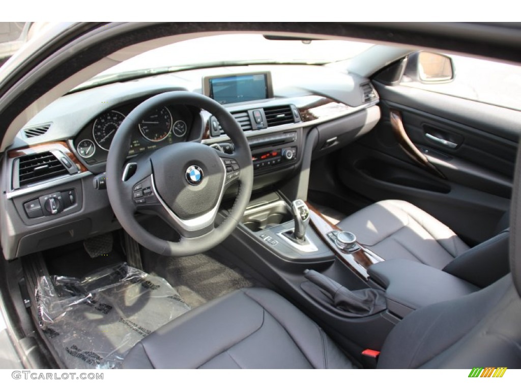 Black Interior 2015 BMW 4 Series 428i xDrive Coupe Photo #102650371