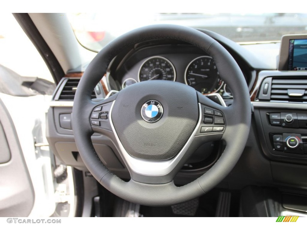 2015 BMW 4 Series 428i xDrive Coupe Black Steering Wheel Photo #102650607