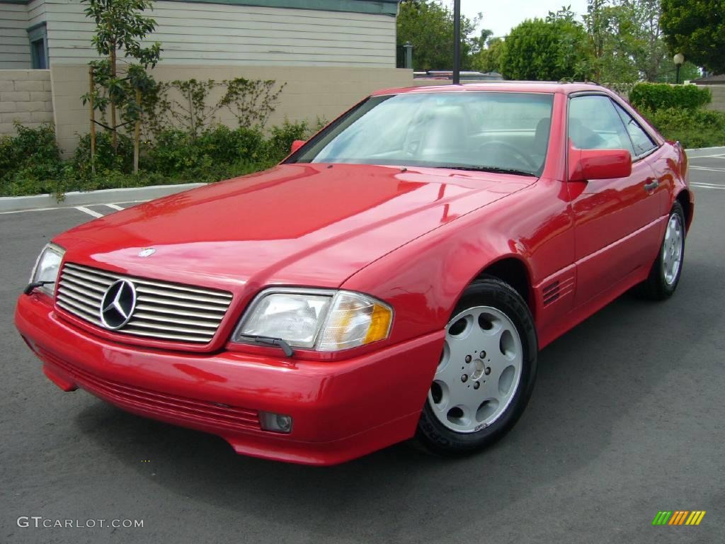 1995 SL 500 Roadster - Imperial Red / Parchment Beige photo #1