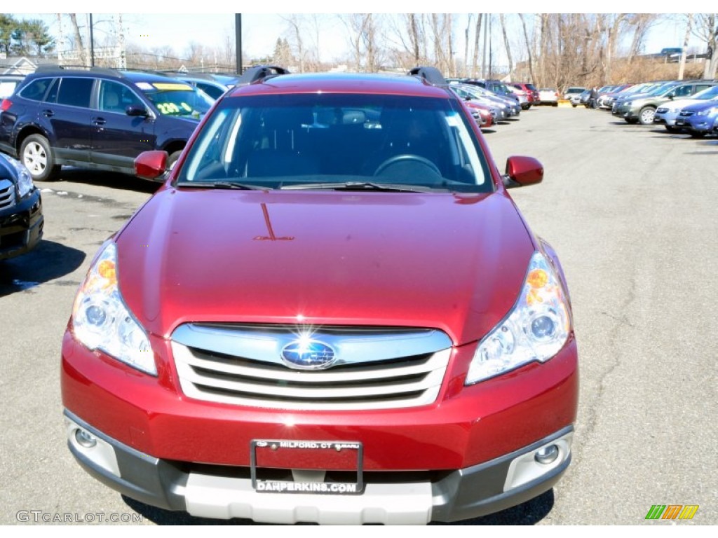 2012 Outback 2.5i Limited - Ruby Red Pearl / Off Black photo #2