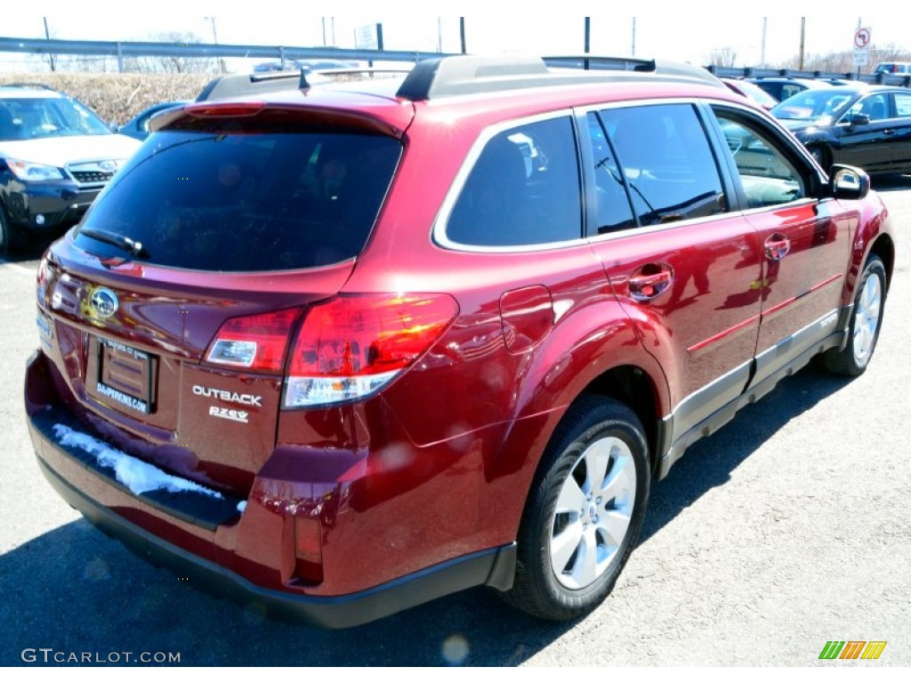 2012 Outback 2.5i Limited - Ruby Red Pearl / Off Black photo #5