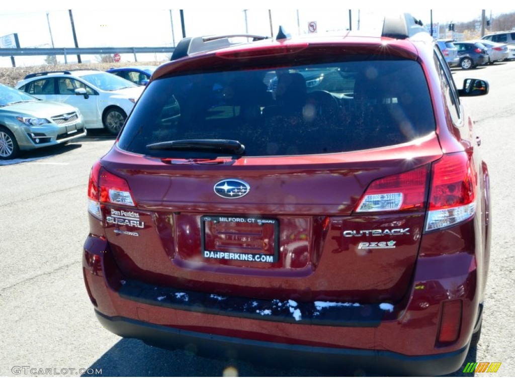 2012 Outback 2.5i Limited - Ruby Red Pearl / Off Black photo #6
