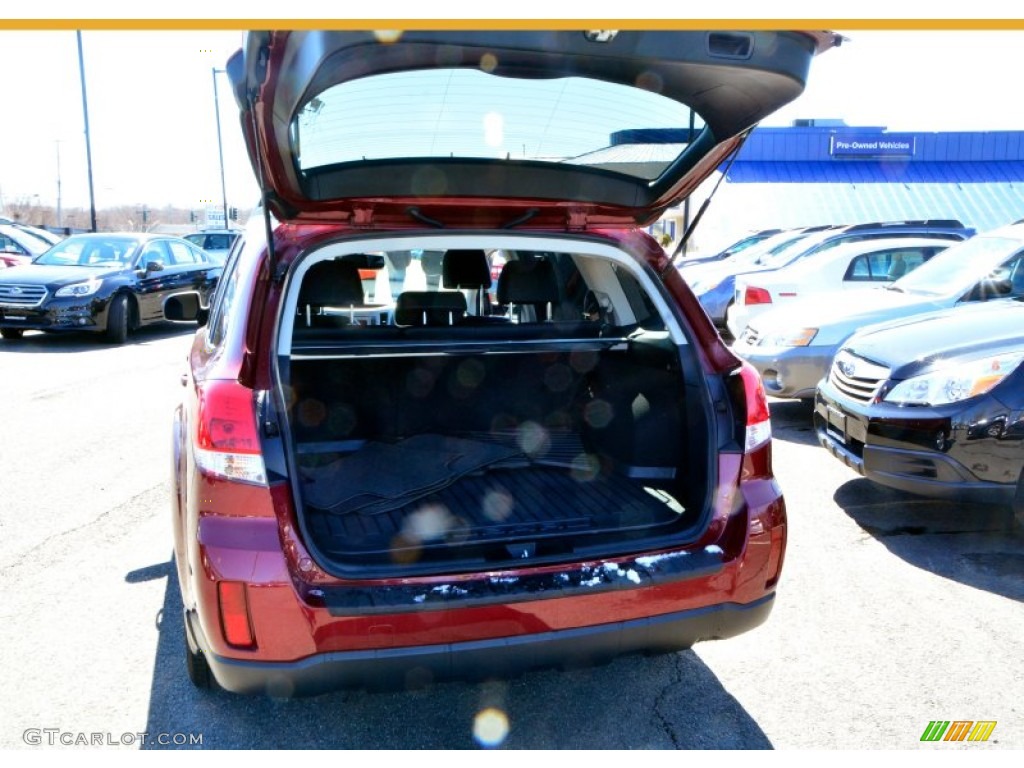 2012 Outback 2.5i Limited - Ruby Red Pearl / Off Black photo #7