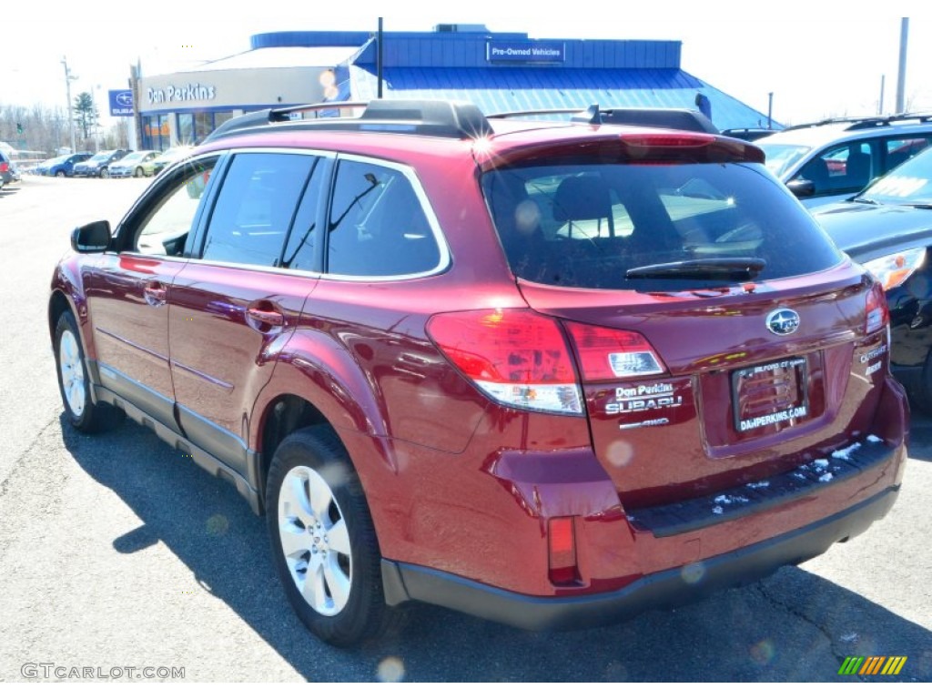 2012 Outback 2.5i Limited - Ruby Red Pearl / Off Black photo #9