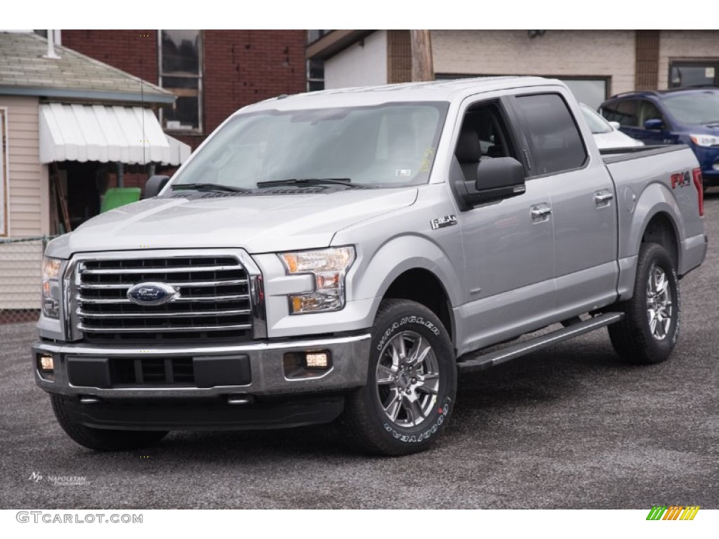 2015 F150 XLT SuperCrew 4x4 - Ingot Silver Metallic / Medium Earth Gray photo #1