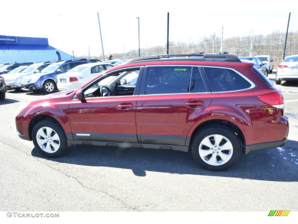 2012 Outback 2.5i Limited - Ruby Red Pearl / Off Black photo #10