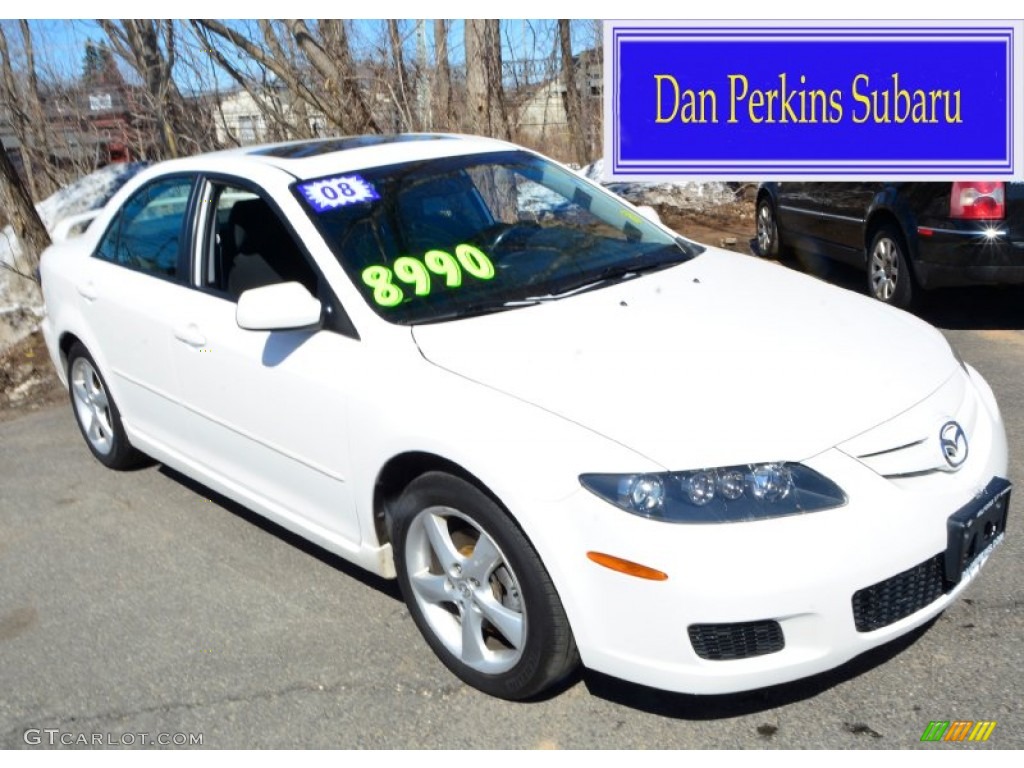 2008 MAZDA6 i Sport Sedan - Performance White / Black photo #1